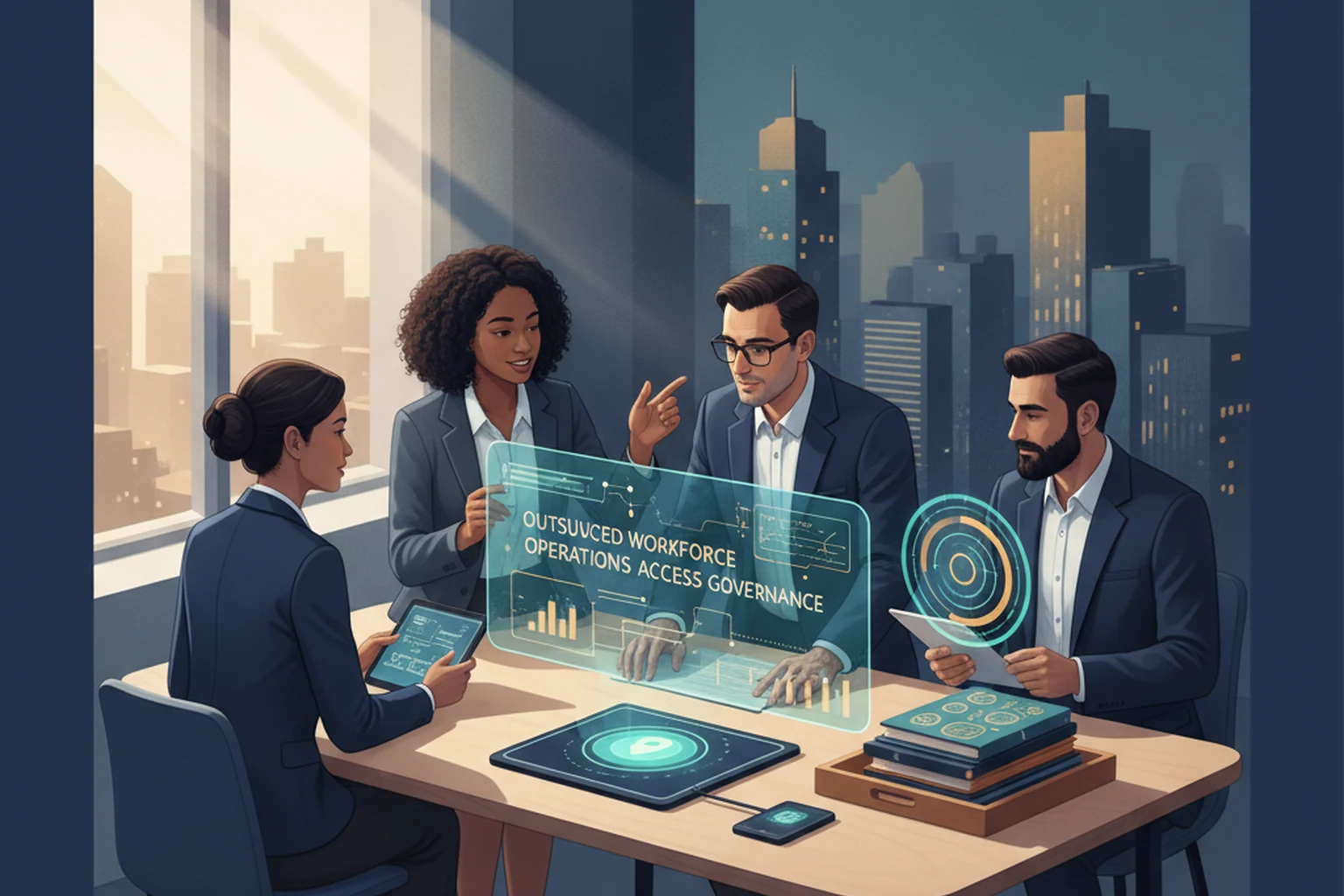 Research Brief: Outsourced Workforce Operations Access Governance editorial illustration