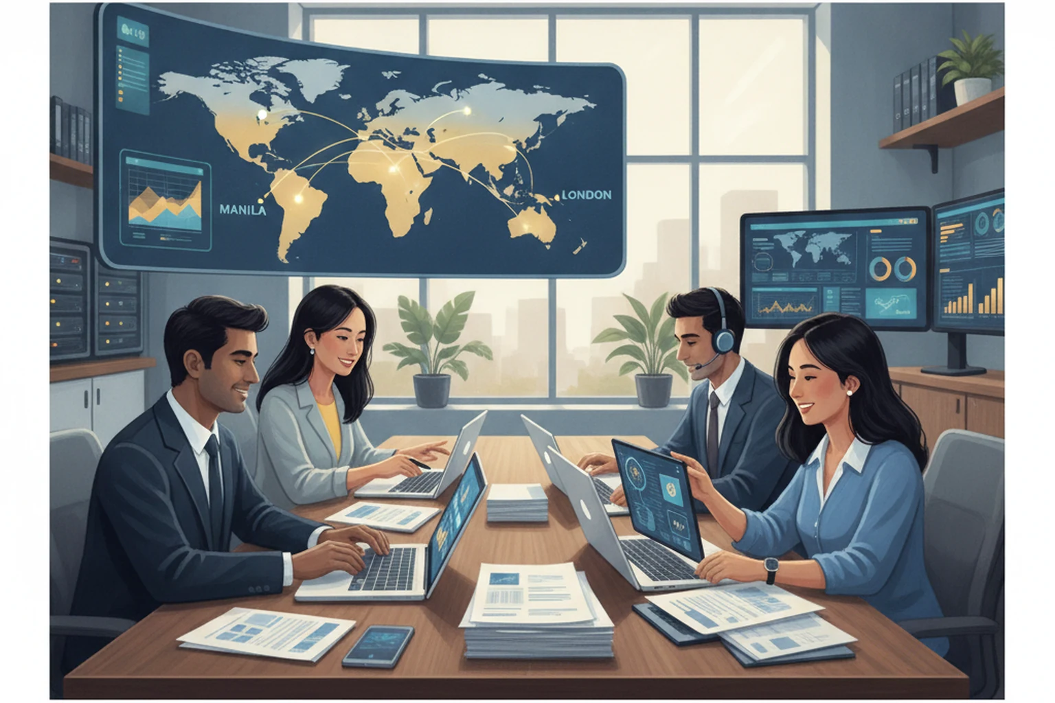 Outsourced Workforce Operations: Quality Review Cadence editorial illustration